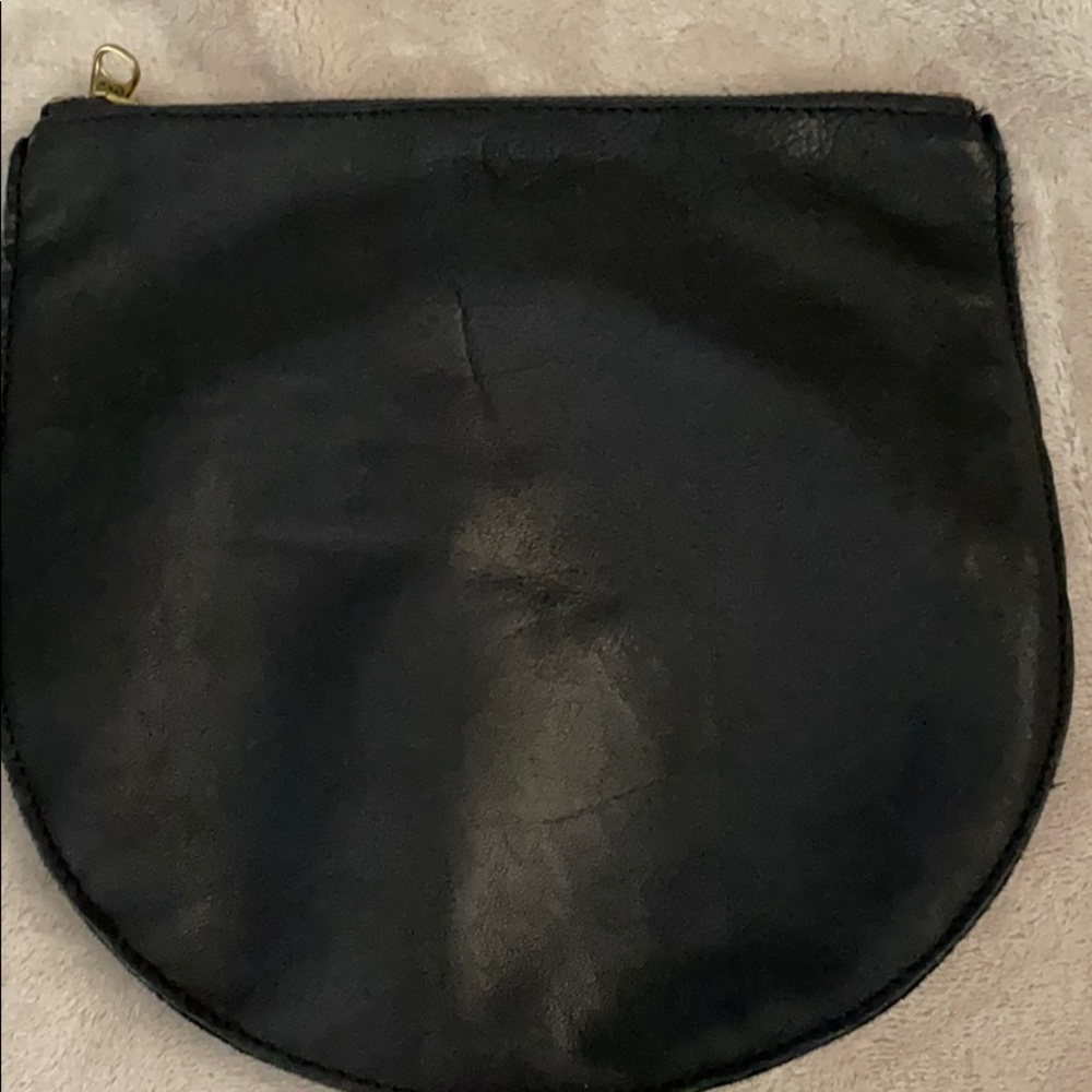 Natural Leather Baggu Black pouch.